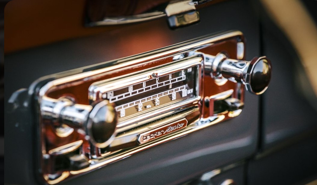 Vintage car dashboard with Becker Mexico radio
